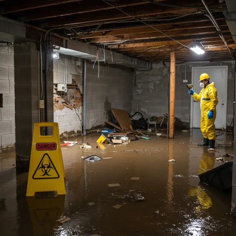 Flooded Basement Electrical Hazard in Fort Rucker, AL Property